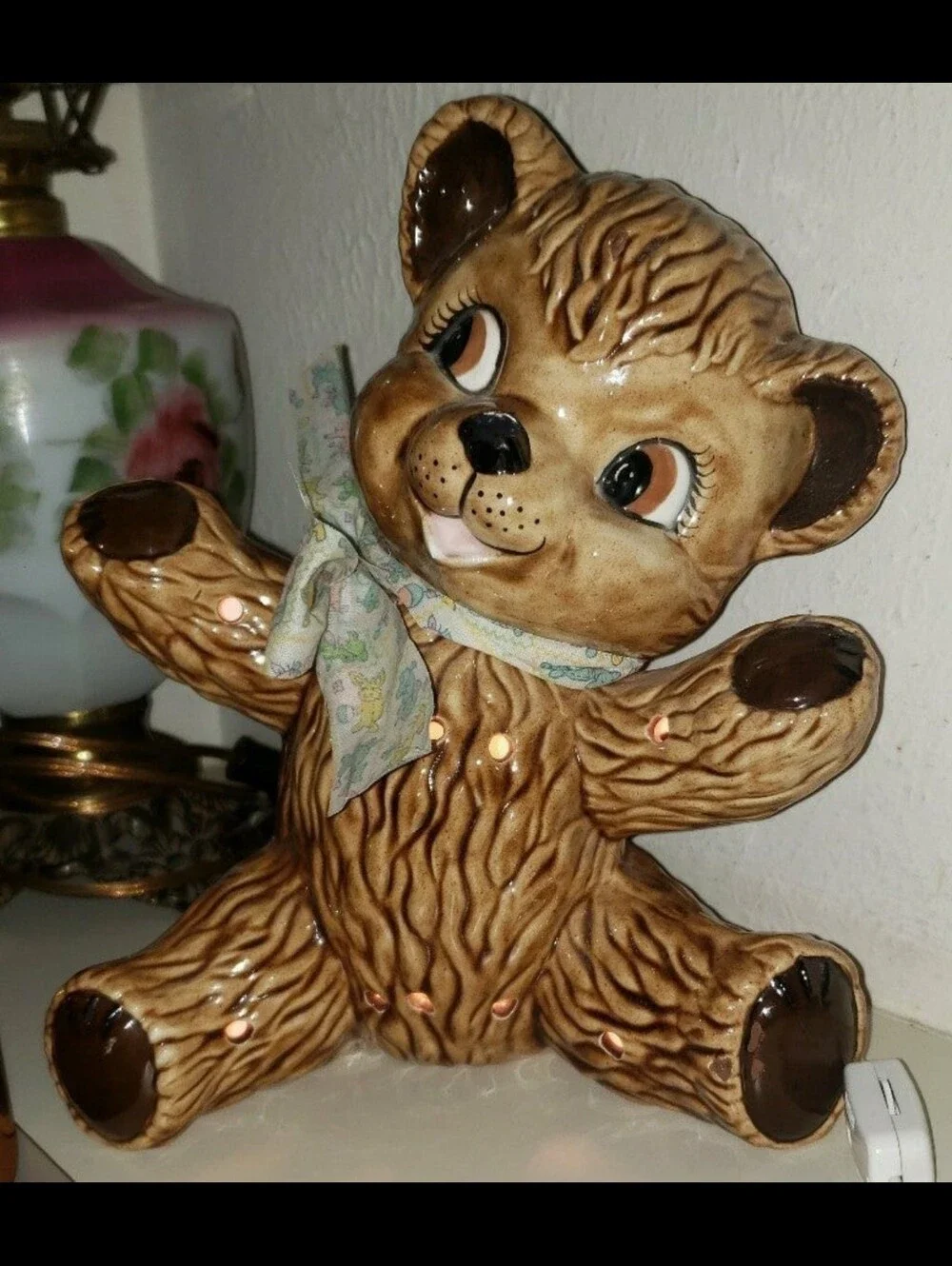 Vintage 1983 Teddy Bear Lamp/Night Light